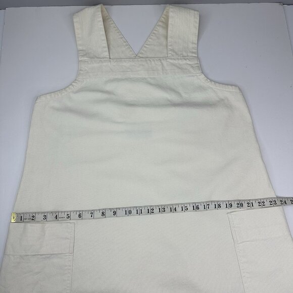 Everlane‎ Women's Bone The Cross Back Canvas Apron Mini Dress L/C40 - Picture 11 of 15